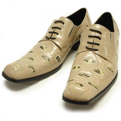 Encore By Fiesso Beige Genuine Leather Shoes FI8137